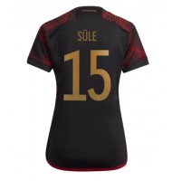 Camisa de Futebol Alemanha Niklas Sule #15 Equipamento Secundário Mulheres Mundo 2022 Manga Curta